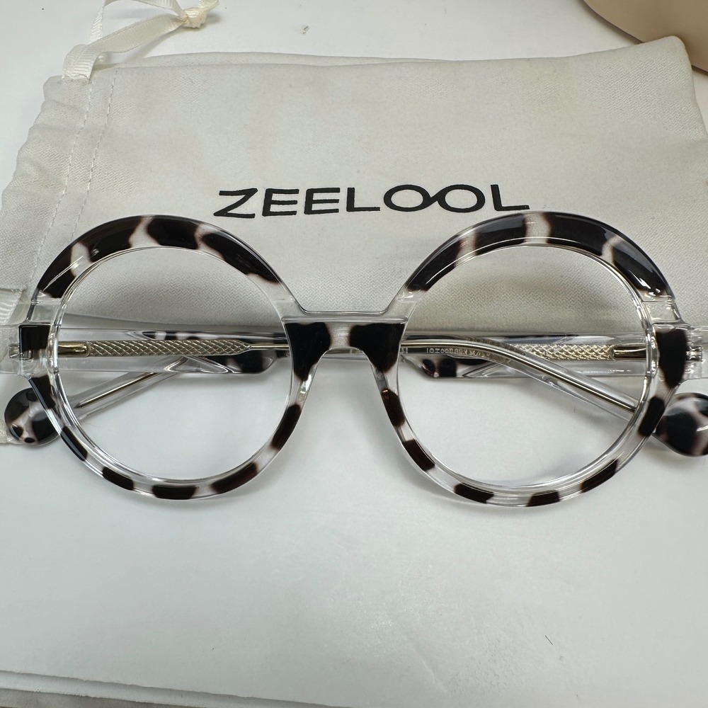 Zeelool JGT693832-02 Round Tortoise Clear Glasses Frames Only Womens - Picture 5 of 5